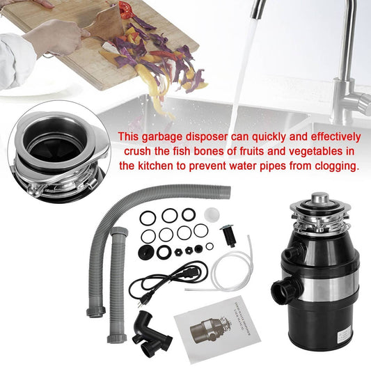 Solid Spare Garbage Disposal 3/4 HP 2800 RPM Under Sink Kitchen Food Waste w/ Plug