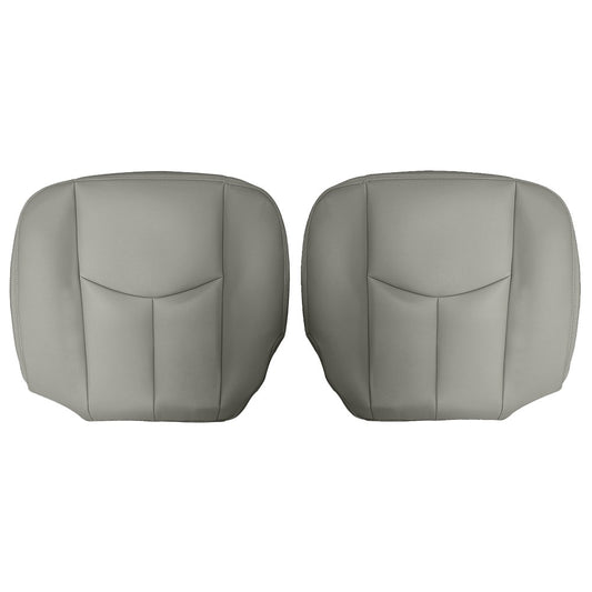 LH & RH Bottom Leather Seat Cover Gray For 2003-2006 Chevy Avalanche