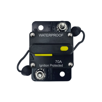 70A Circuit Breaker with Reset Waterproof for Auto Trailer Truck RV Marine Audio
