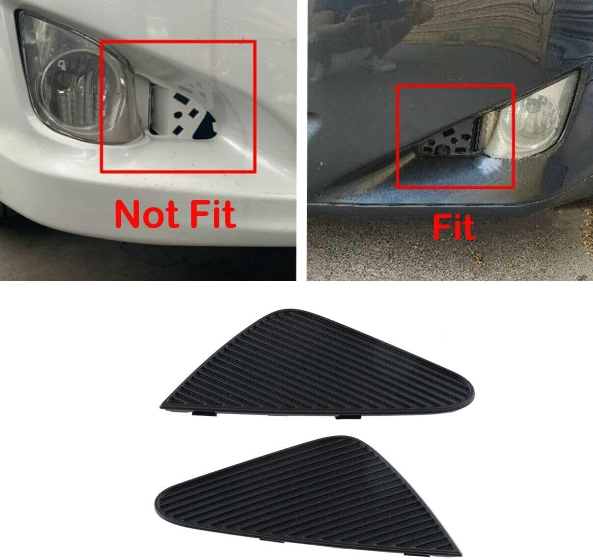 2pcs For Lexus IS IS250 IS350 06-08 Front Fog Light Lamp Cover Black Cap Trim