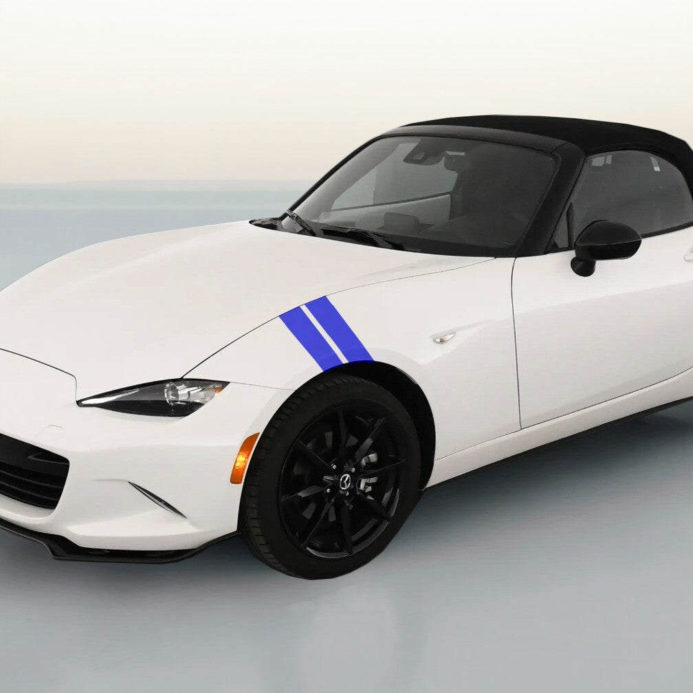 3" Dual Fender Stripe Hash Mark Stripe Decal Graphic Kit For Mazda Miata