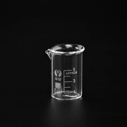 1Set Low Form Glass Beaker 5 10 25 50 100ml Borosilicate Measuring Lab Glassware