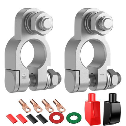Battery Terminal Connectors Kit Heavy Duty Positive Negative for Auto Car Marine