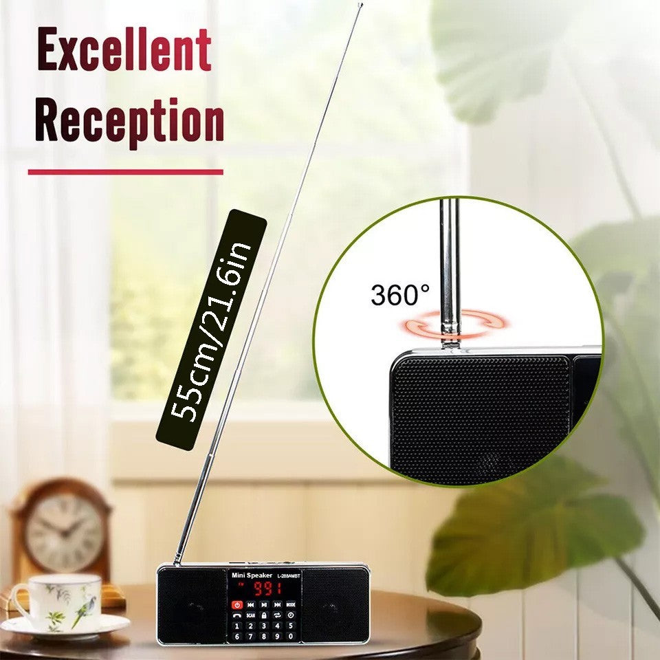 TR602 Portable Radio,FM/AM Rechargeable Digital Stereo Radio With Bluetooth,Gift