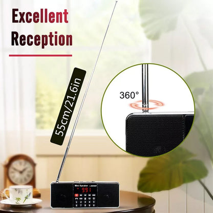 TR602 Portable Radio,FM/AM Rechargeable Digital Stereo Radio With Bluetooth,Gift