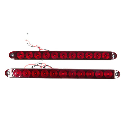 Solid Spare 4PCS 16" Red Truck Trailer Light Bar 11 LED Stop Turn Tail Brake Lights Strip