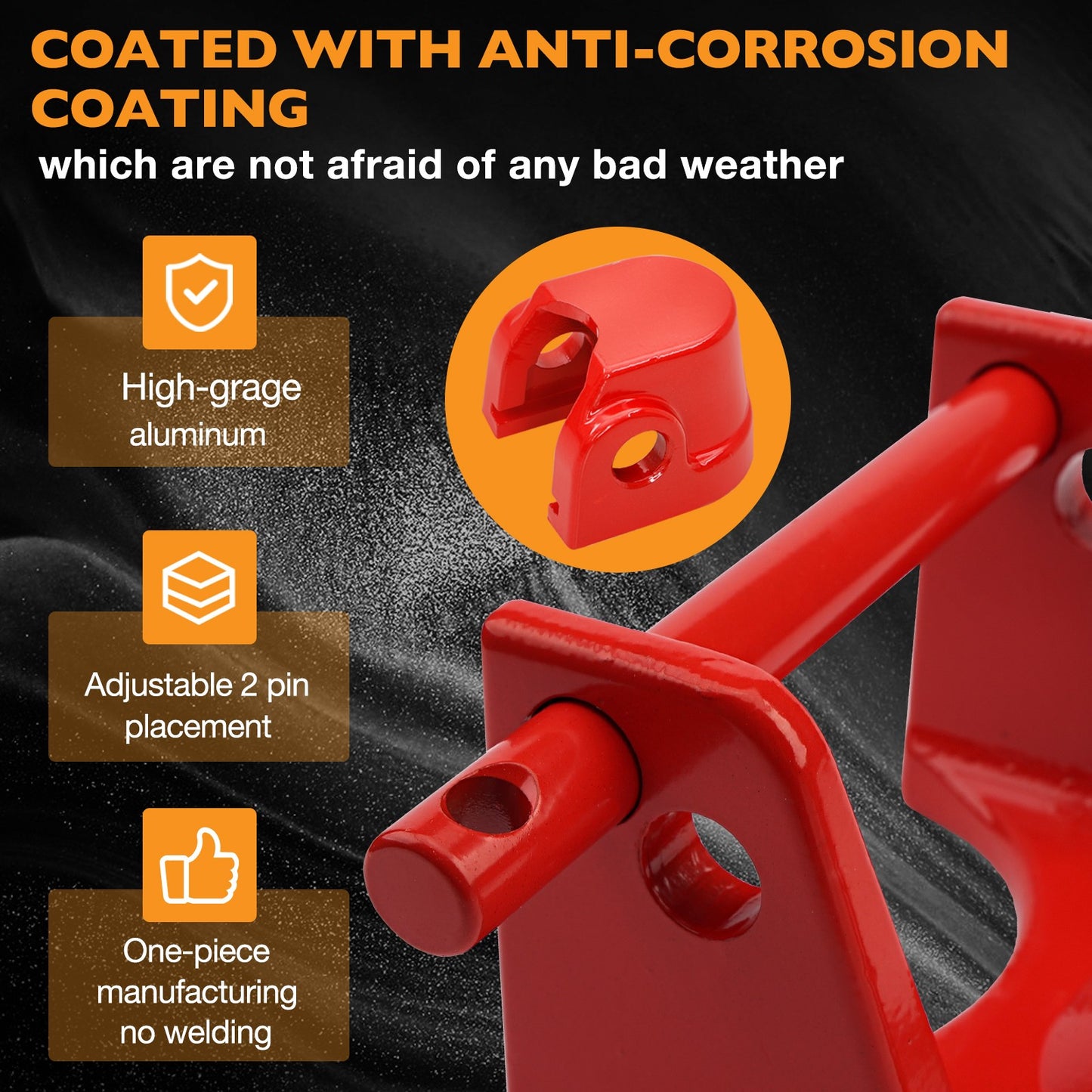 Gooseneck Trailer Hitch Lock w/ 2x key lock For RV Heavy Duty Trailers Red