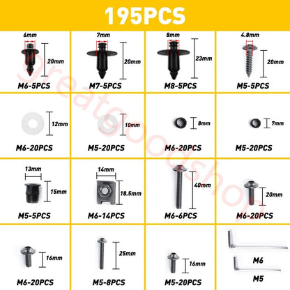 Black Complete Fairing Bolt Screws Kit For Kawasaki Ninja ZX6R 7R ZX9R ZX12R EOA