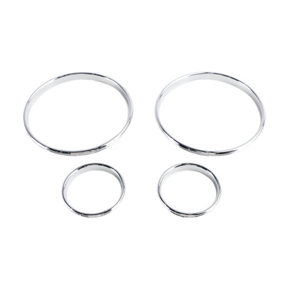 Silver Dash Trim Rings Speedometer Gauge Cluster Panel For BMW E38 E39 E53 X5