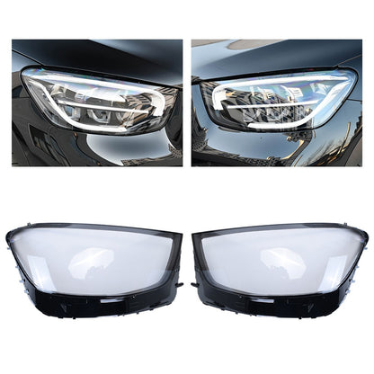 Fit For 2019-2022 Mercedes-Benz W253 X253 C253 Headlight Lens Covers Left+Right