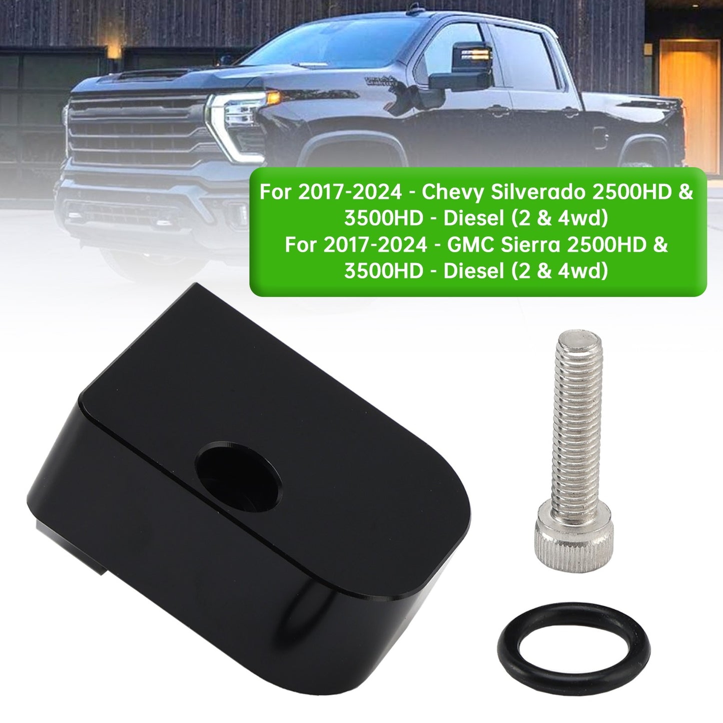 Temperature Air Intake Sensor Spacer Kit For 2017-2024 Chevy GM 6.6L Diesel US.