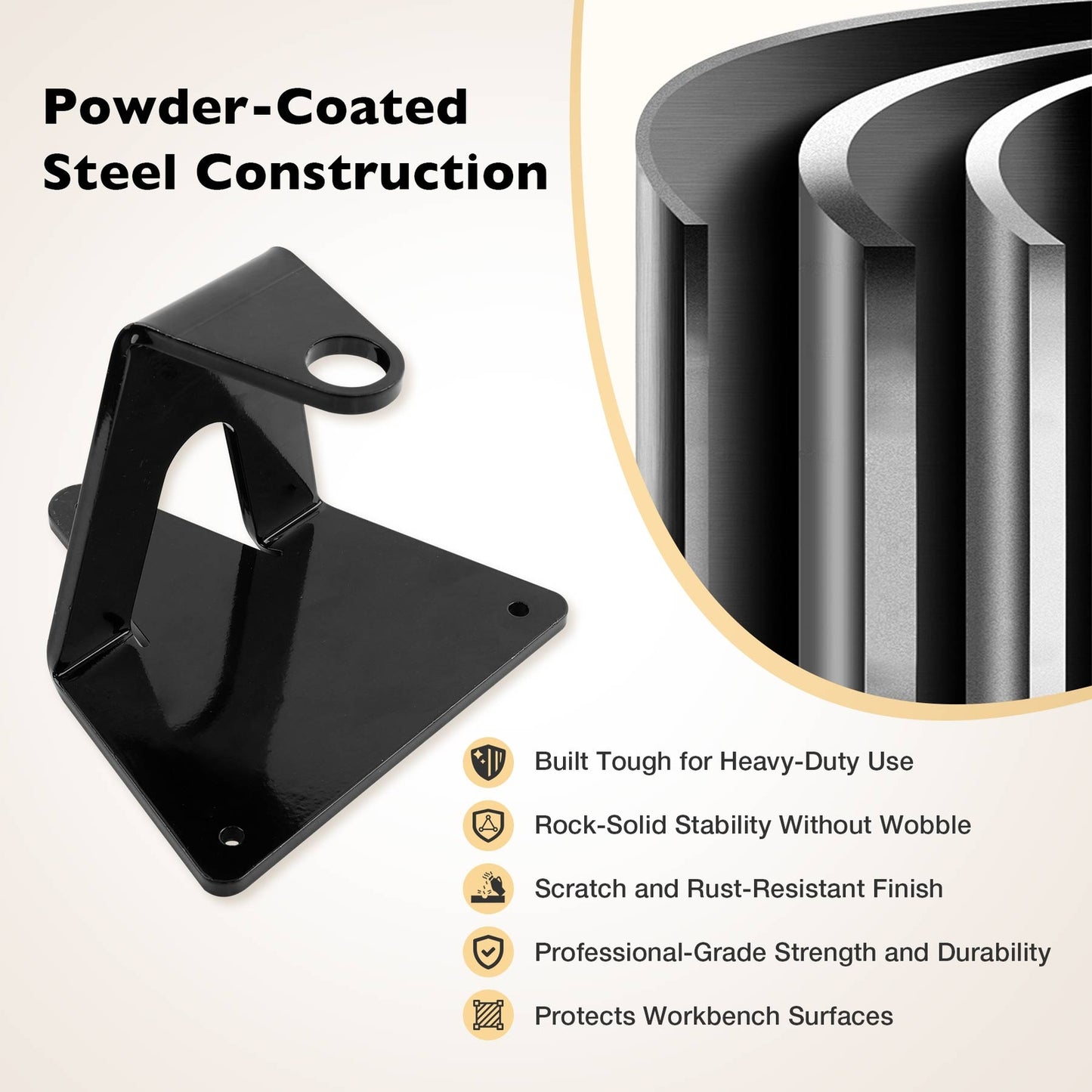 Reloading Powder Measure Stand For Most Powder Measures 7/8" Mounting Hole Black