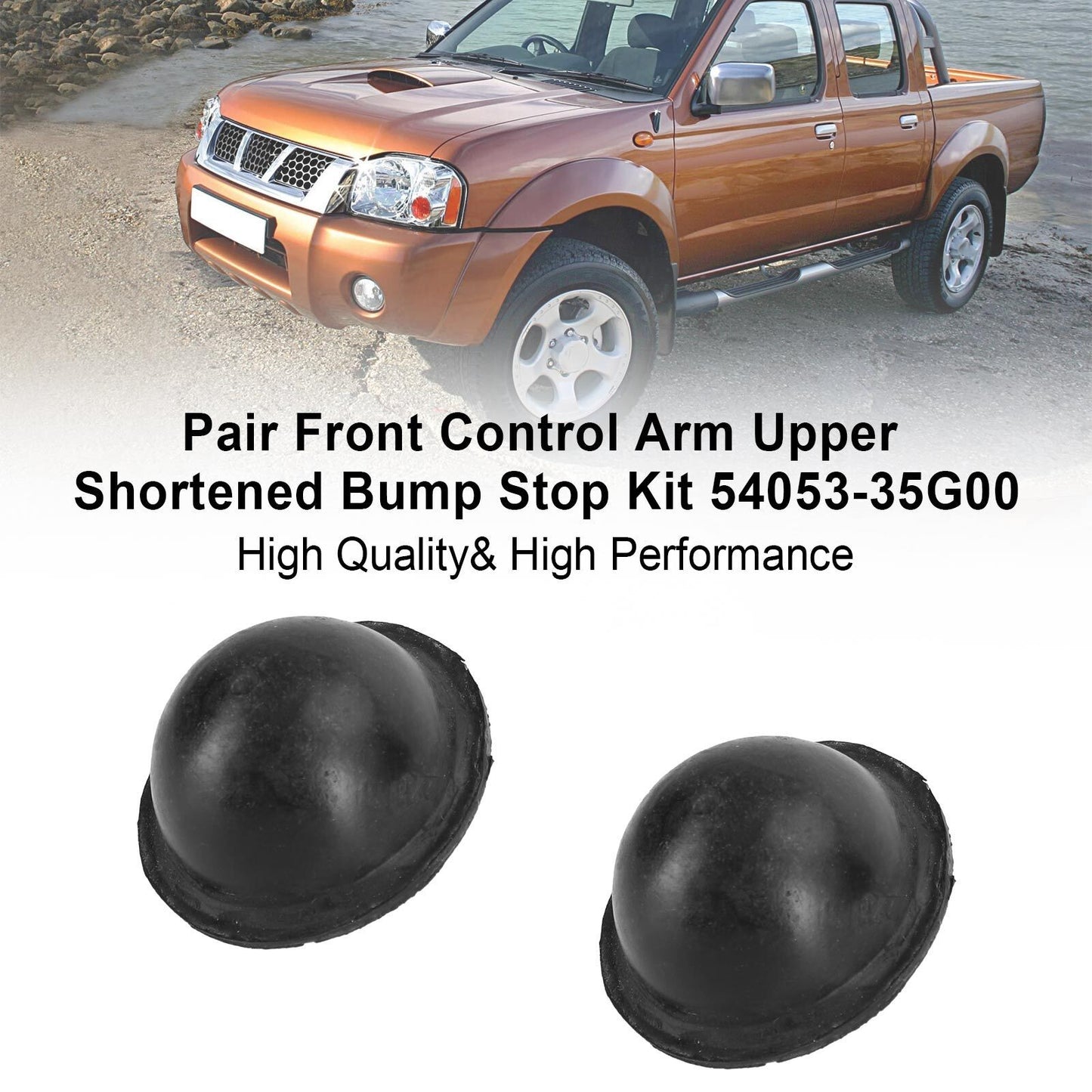 Pair Front Control Arm Upper Shortened Bump Stop Kit For Navara D22 4WD&RWD