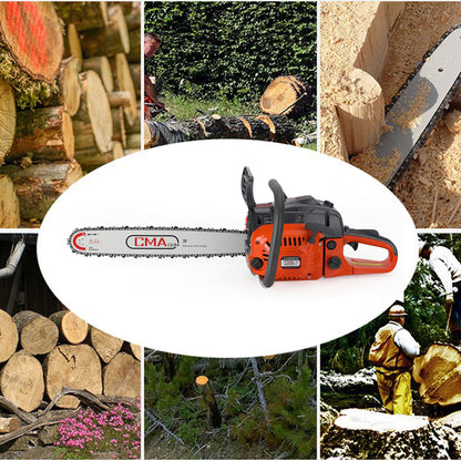 20" 68CC Gasoline Chainsaw Cutting Wood Gas Sawing Aluminum Crankcase Chain Saw