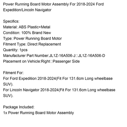 Power Running Board Motor JL1Z-16A506-D For Ford Expedition Navigator 2018-2024