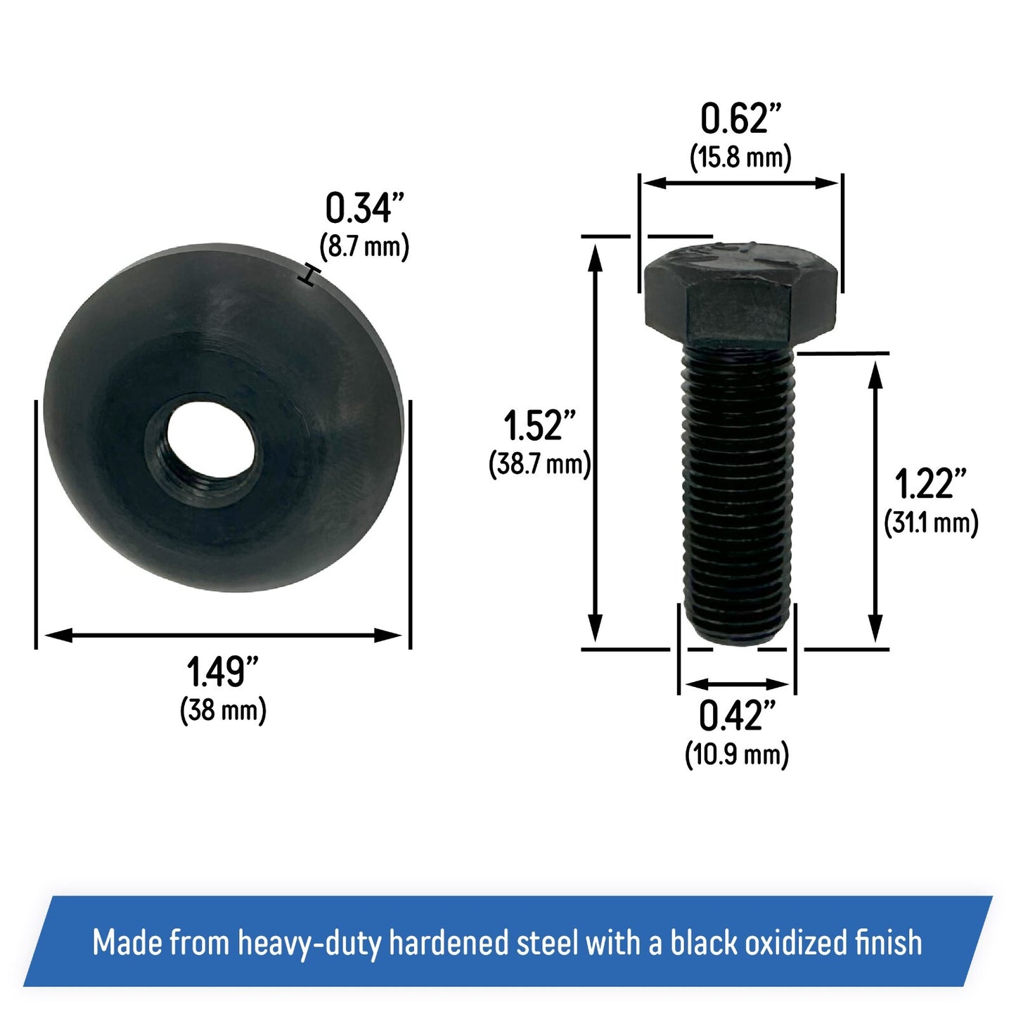 (4) Blade Bolt & Washer Assembly for Husqvarna Poulan Roper Craftsman 532193003