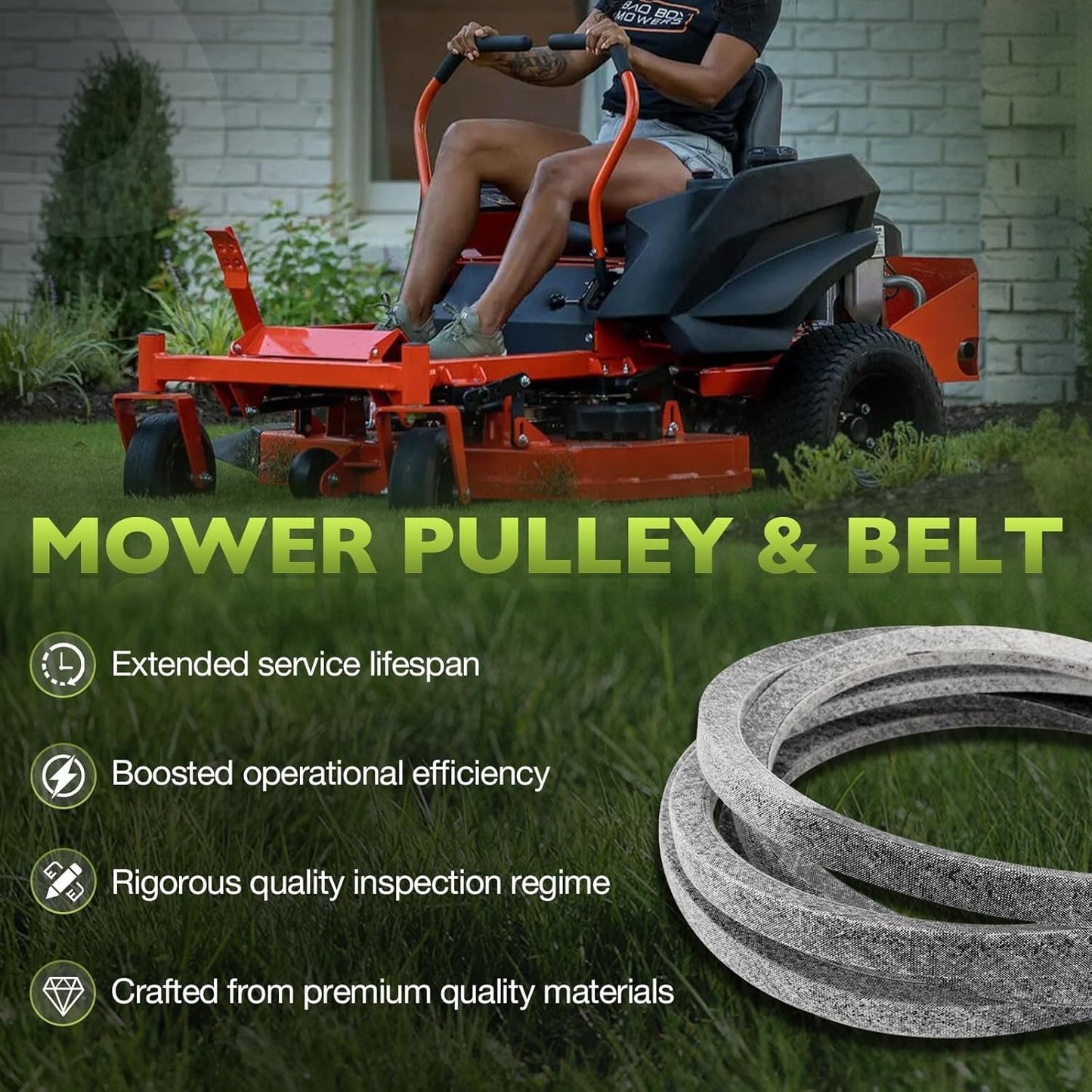 135" x 5/8" Deck Belt For 42" Bad Boy MZ Rambler Maverick HD Revolt SD 041402300