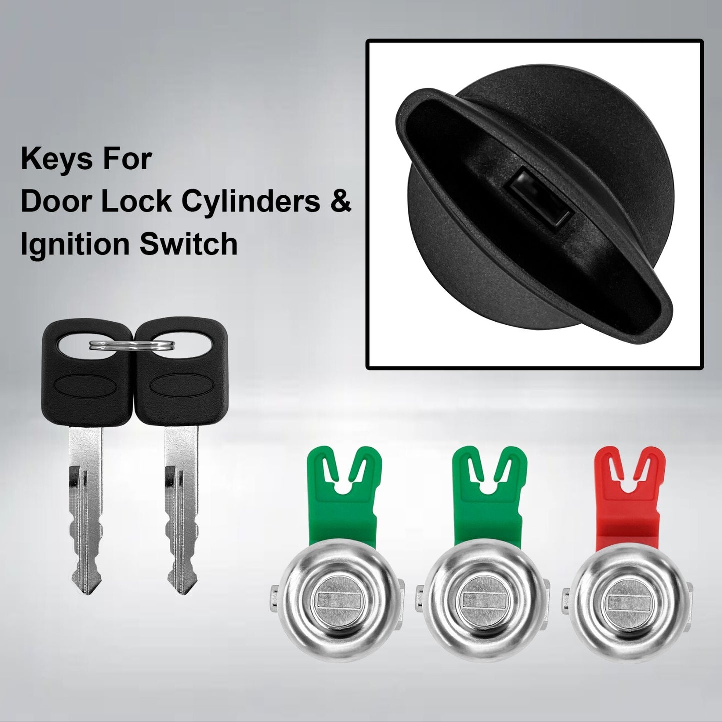 Door Lock Cylinders & Ignition Switch w/ Keys for 2001-2007 Ford F150/250/350