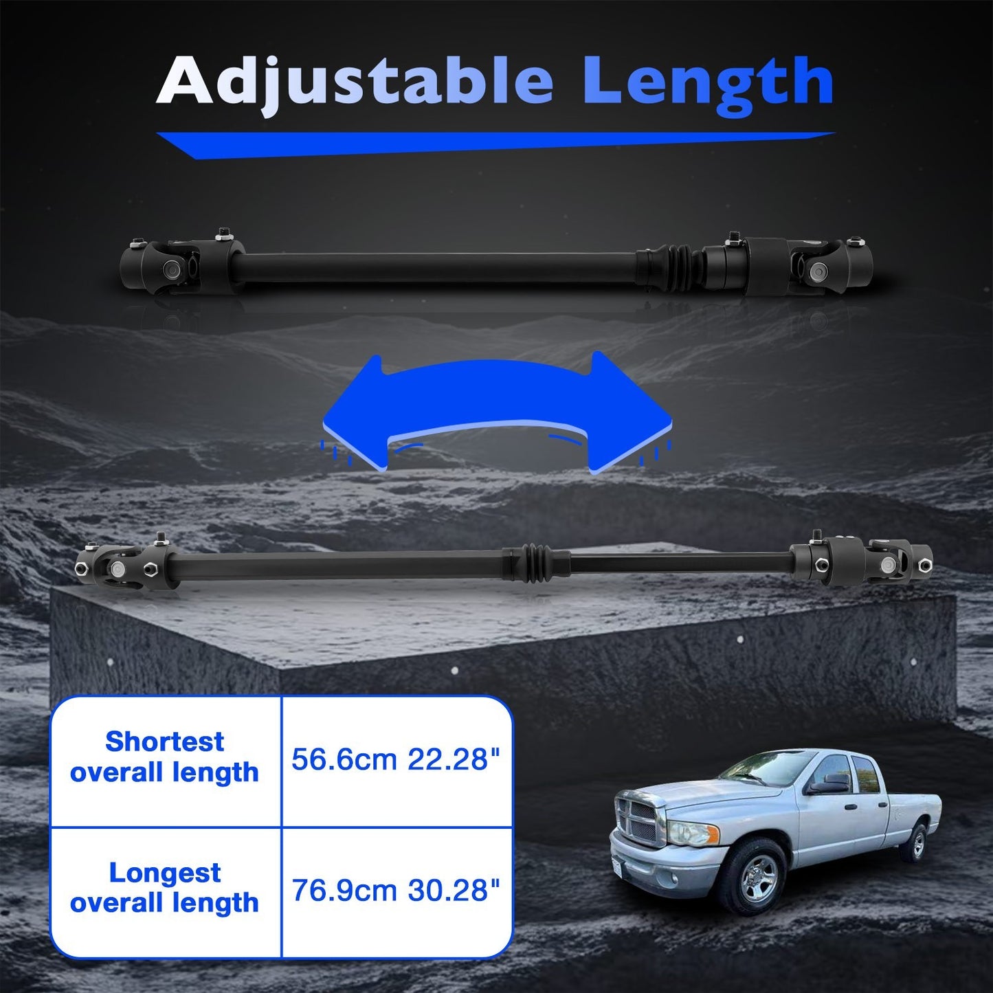 Telescopic Steering Shaft 000950 For 1995-2002 Dodge Truck Ram 1500 2500 3500