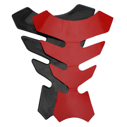 3D Rubber Universal Motorcycle Fuel Gas Tank Pad Protector Decal Sticker Red