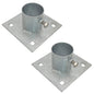Stationary Dock Base Plate Hardware, 5" x 5" - Heavy-Duty Galvanized Steel (2)