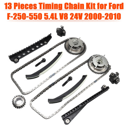 13 Pieces Timing Chain Kit for Ford F-250-550 5.4L V8 24V 2000-2010