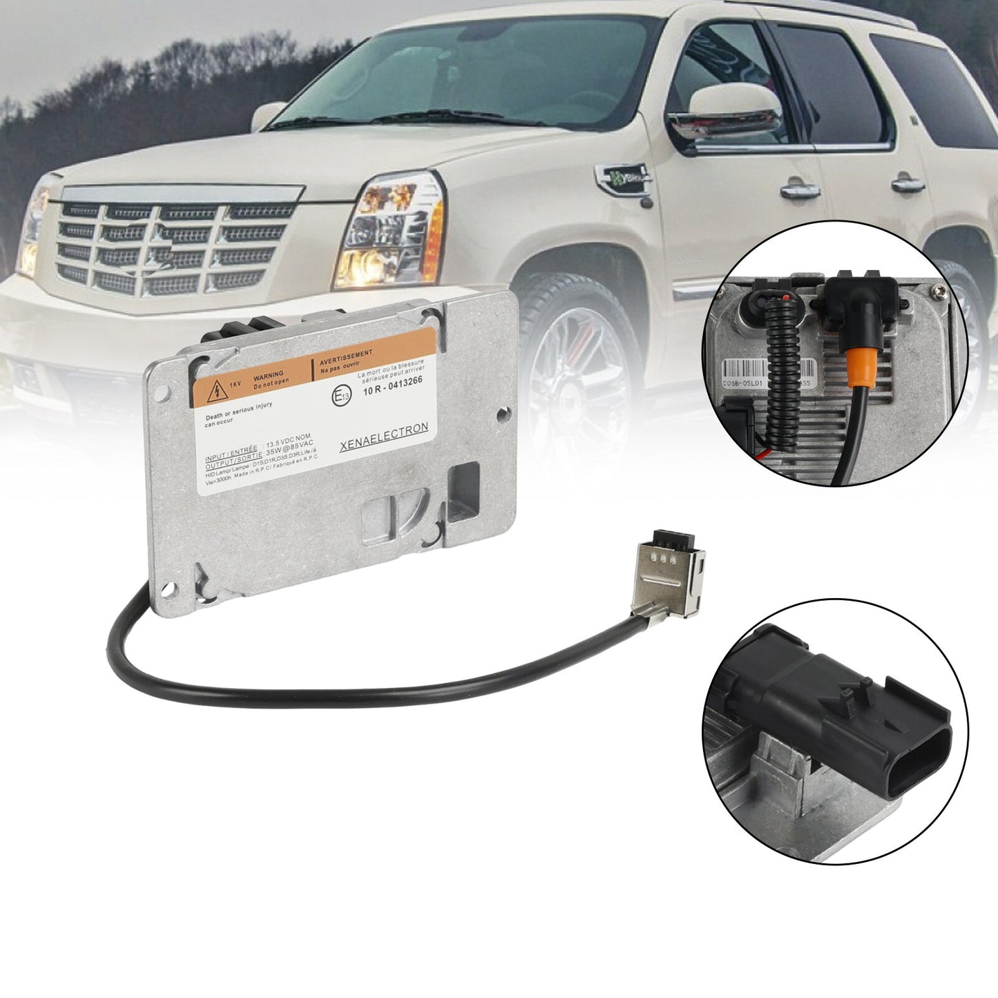 Xenon HID D1R Ballast Bulb Wire Kit 12335983 For Cadillac Escalade  2003-06 03