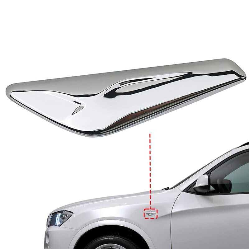 Left Driver Side Fender Chrome Emblem Moulding For BMW X3 F25 X4 F26 2015-2017