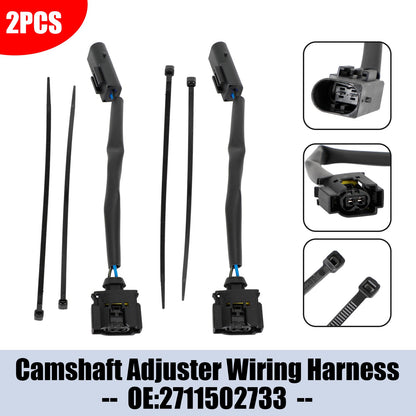 2PCS Camshaft Adjuster Wiring Harness 2711502733 for Mercedes C230 W203 M271