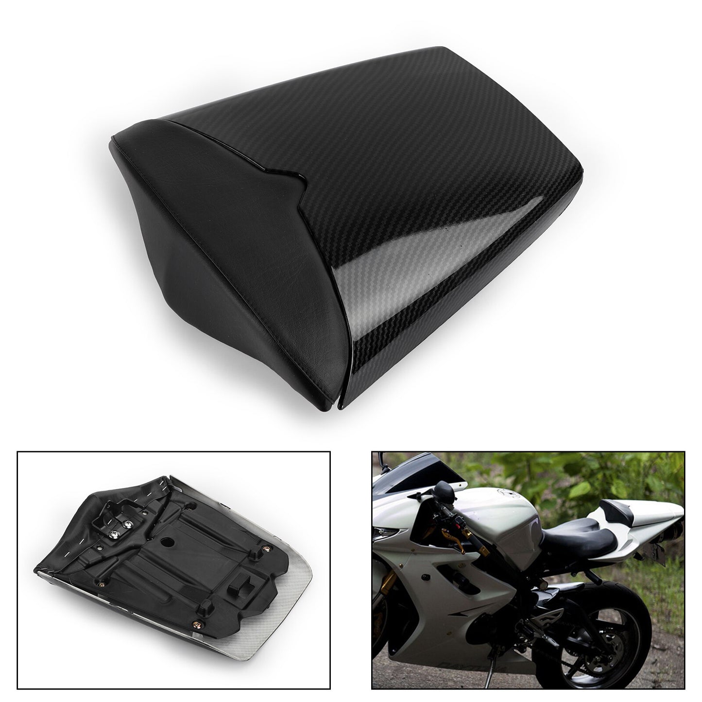 ABS Rear Pillion Seat Cowl Fairing Cover For Daytona 675 06-12 Carbon