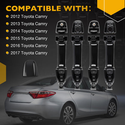 4X Exterior Door Handle Front /Rear Driver Passenger Side Fit 12-17 Toyota Camry