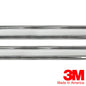 Vintage Style 5/8" White & Chrome Side Body Trim Molding