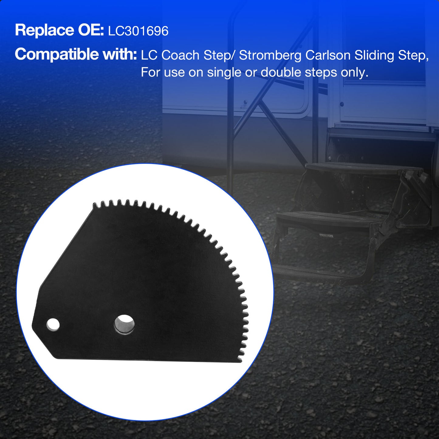 301696 Gear Plate Assembly For Lippert Single & Double Electric Steps Coach Step