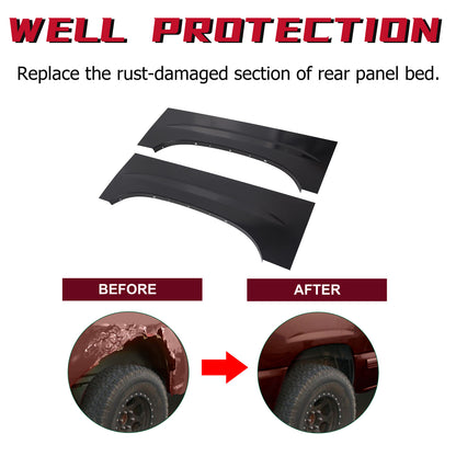 Solid Spare Upper Rear Pair Wheel Arch Repair Panel For 1999-2007 Chevy Silverado GMC Sierra