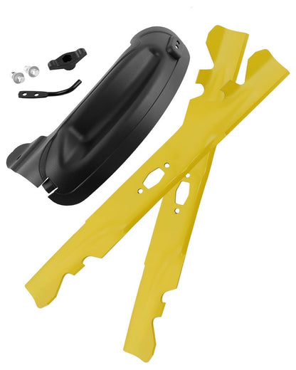 490-110-C203 Mower Blades & 631-05195A Deck Mulch Plate Cover Plug For Cub Cadet