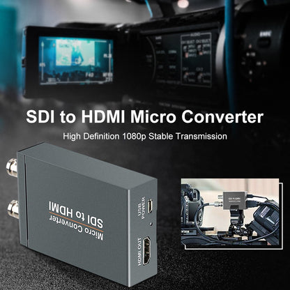 1 SDI In to 2 HDM + SDI Out Mini HD Video Micro Converter Audio Switcher
