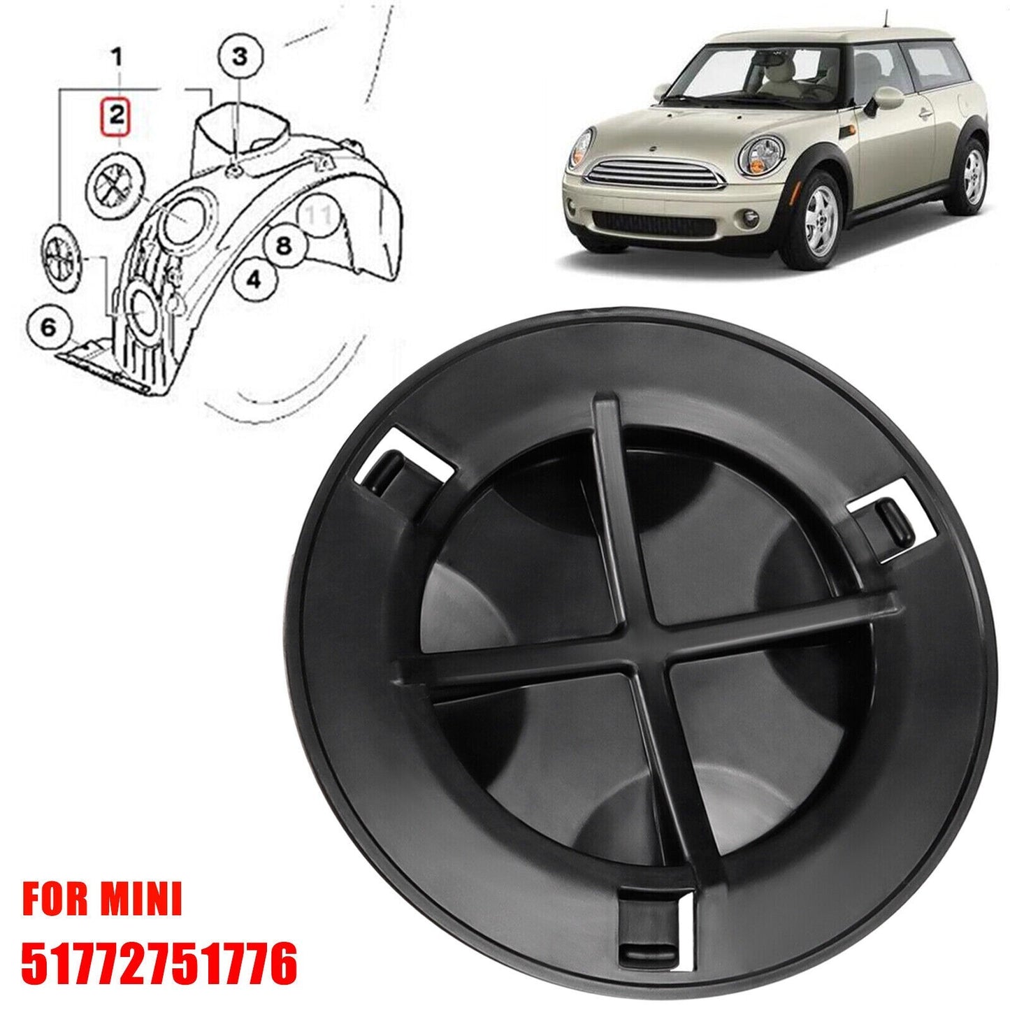 Internal Covering Cap For 2007-2015 Mini Cooper 51772751776