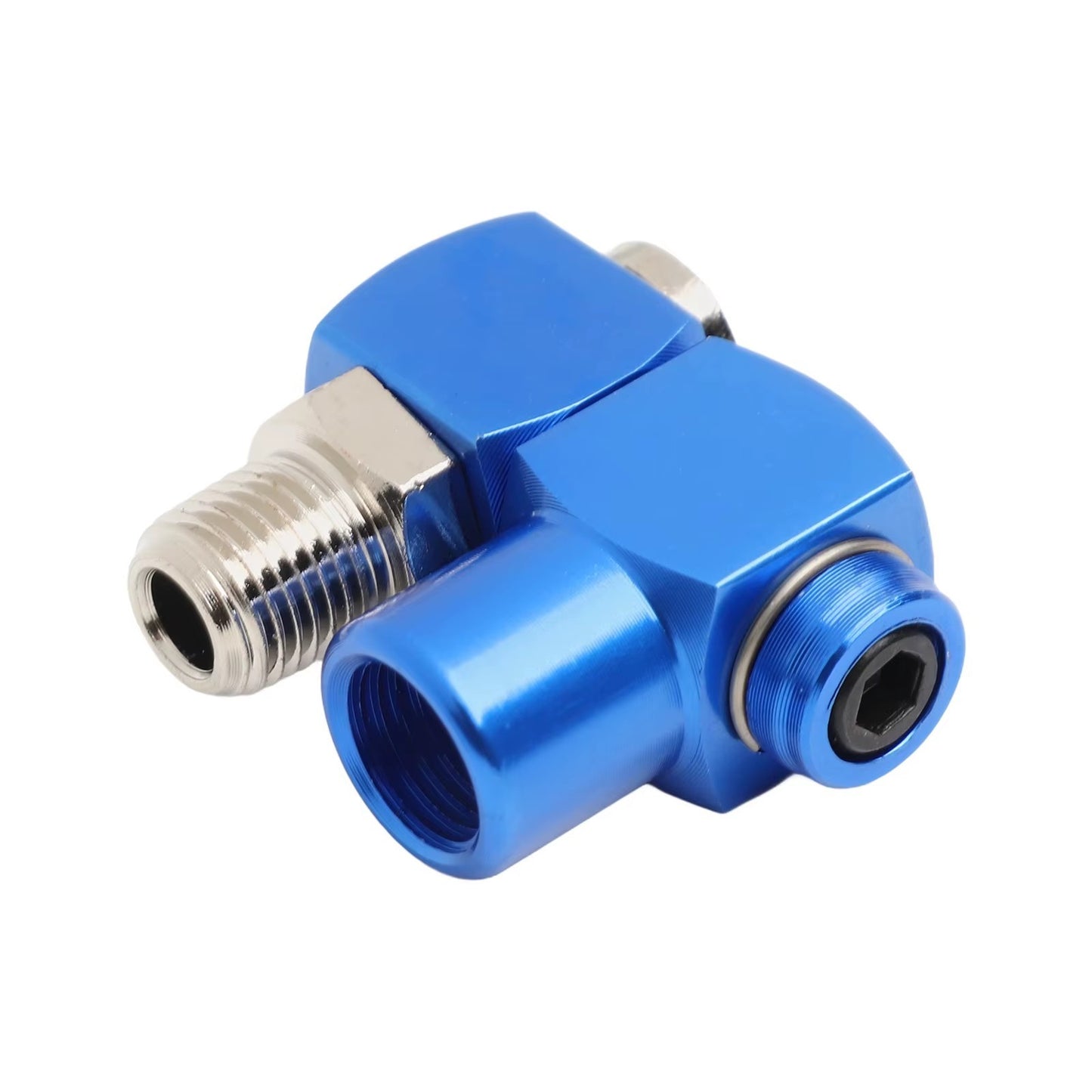 3 PCs INDUSTRIAL ALUMINUM AIR 360 SWIVEL FITTING CONNECTORS HOSE TOOL COUPLER