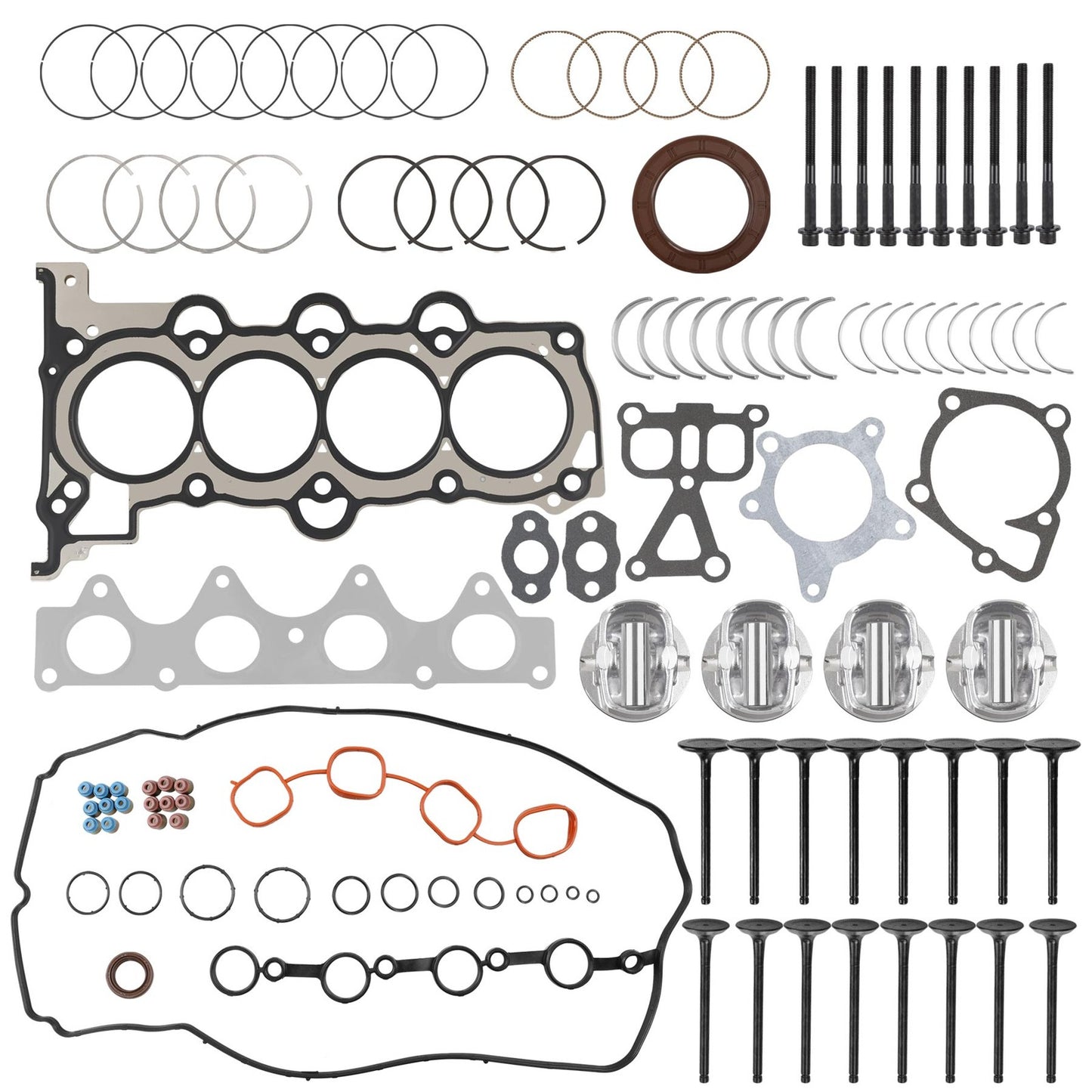 G4FD 1.6L Engine Rebuild Overhaul Kit Pistons & Rings Kit For Hyundai Kia Soul