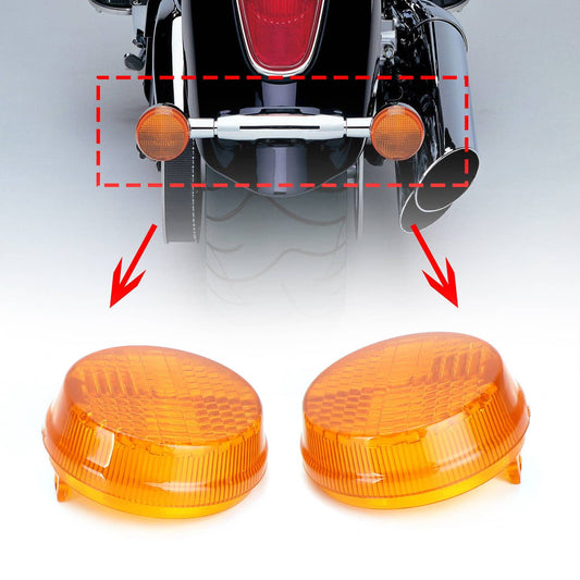 Solid Spare Turn Signal Light Lenses Cover For Honda Shadow Spirit VT750 Vulcan VN Amber NEW