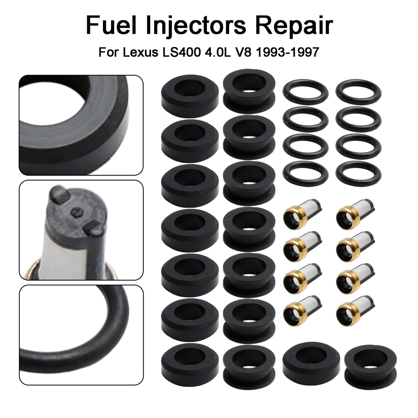 Fuel Injector Repair Kits 23250-50020 Fit Lexus LS400 SC400 4.0L V8 1992-97 US