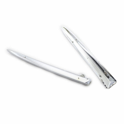 Pair Chrome Front Bumper Upper Grill Moulding Trim For Fiat 500 2007-2015 YU