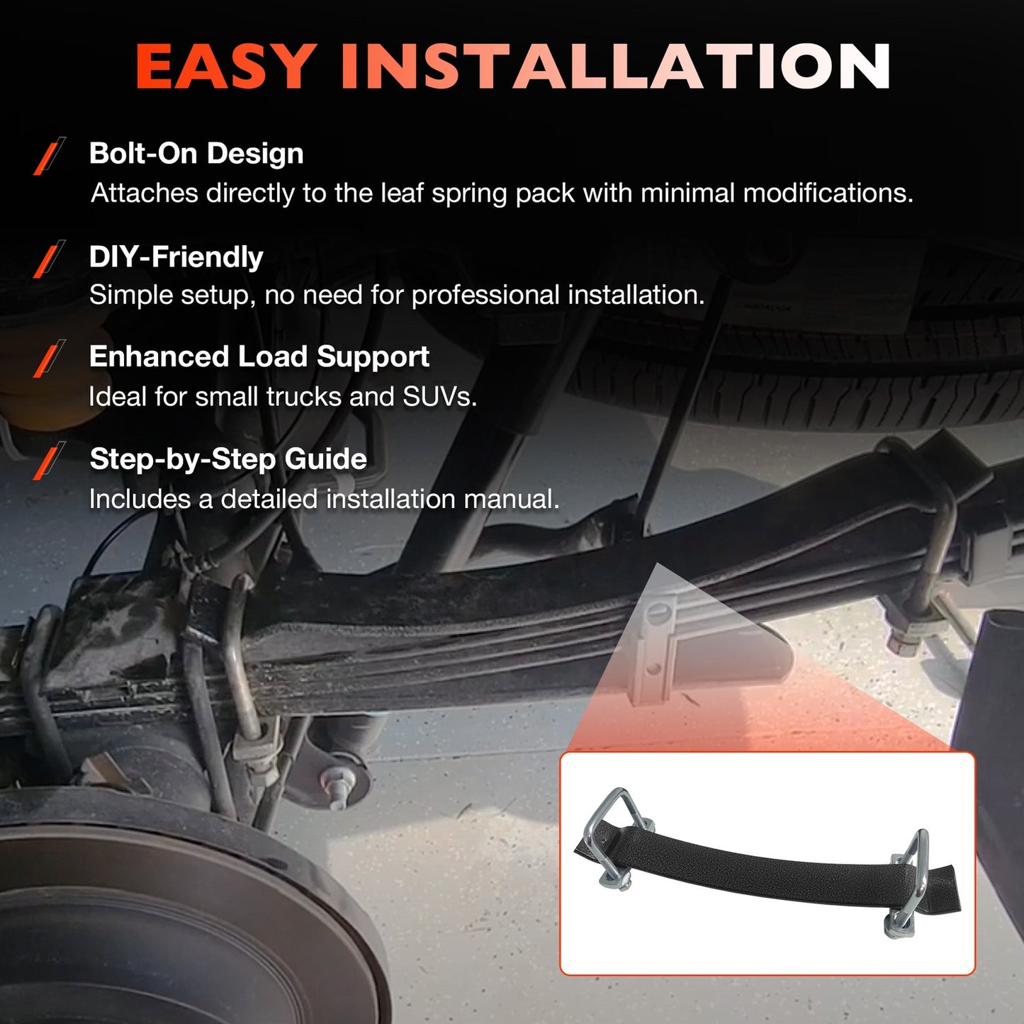 ‎EZ-550 Heavy Duty Helper Spring Kit For Ford GMC Pickup Trucks SUV & Trailers