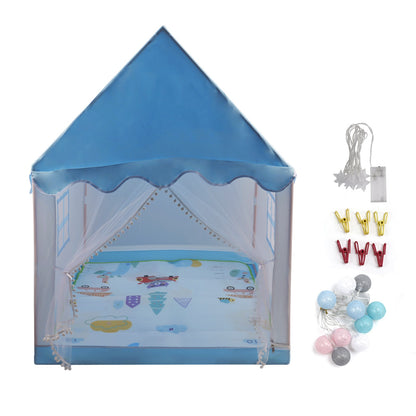 Kids Indoor Play Tent for Boys & Girls Assembly Tent with Metal Frame Blue