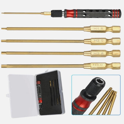 Metric Hex Head Bit for Drill RC Car Tool Allen Set 1.5mm,2.0mm,2.5mm,3.0mm Kit