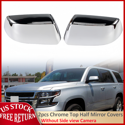 Chrome Rearview Side Mirror Cover Trim For Chevy Silverado/GMC Sierra 2014-2018