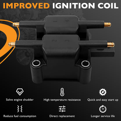 Ignition Coil & Spark Plug Wire Set For 2001-2007 Dodge Neon Stratus Jeep Libert