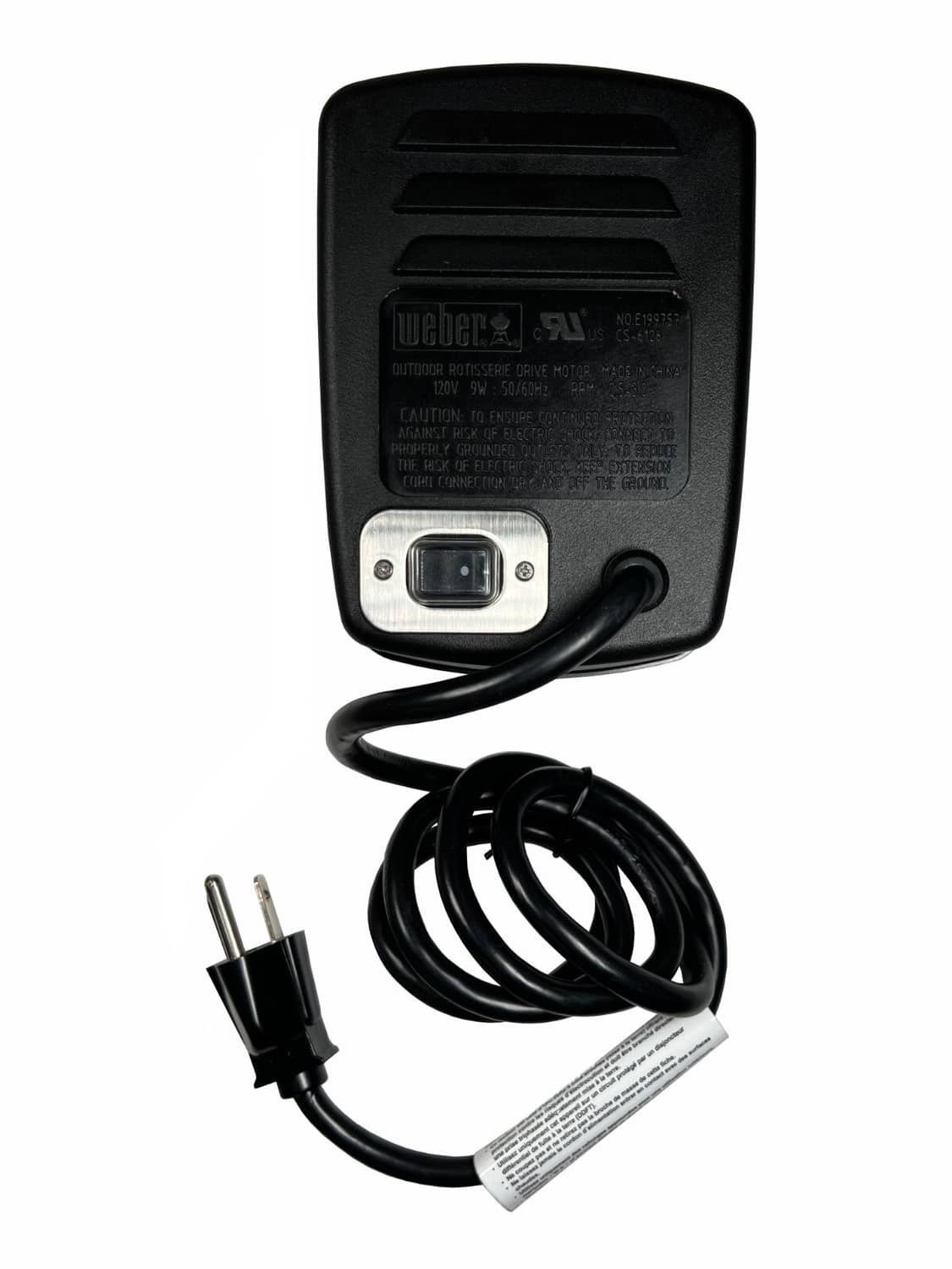 Solid Spare Weber 65579 Rotisserie Spit Motor w/ Cord for Weber 2 & 3 Burner Genesis Spirit