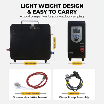 Propane Portable Water Heater Countertop Instant Camping Shower For Outdoors*