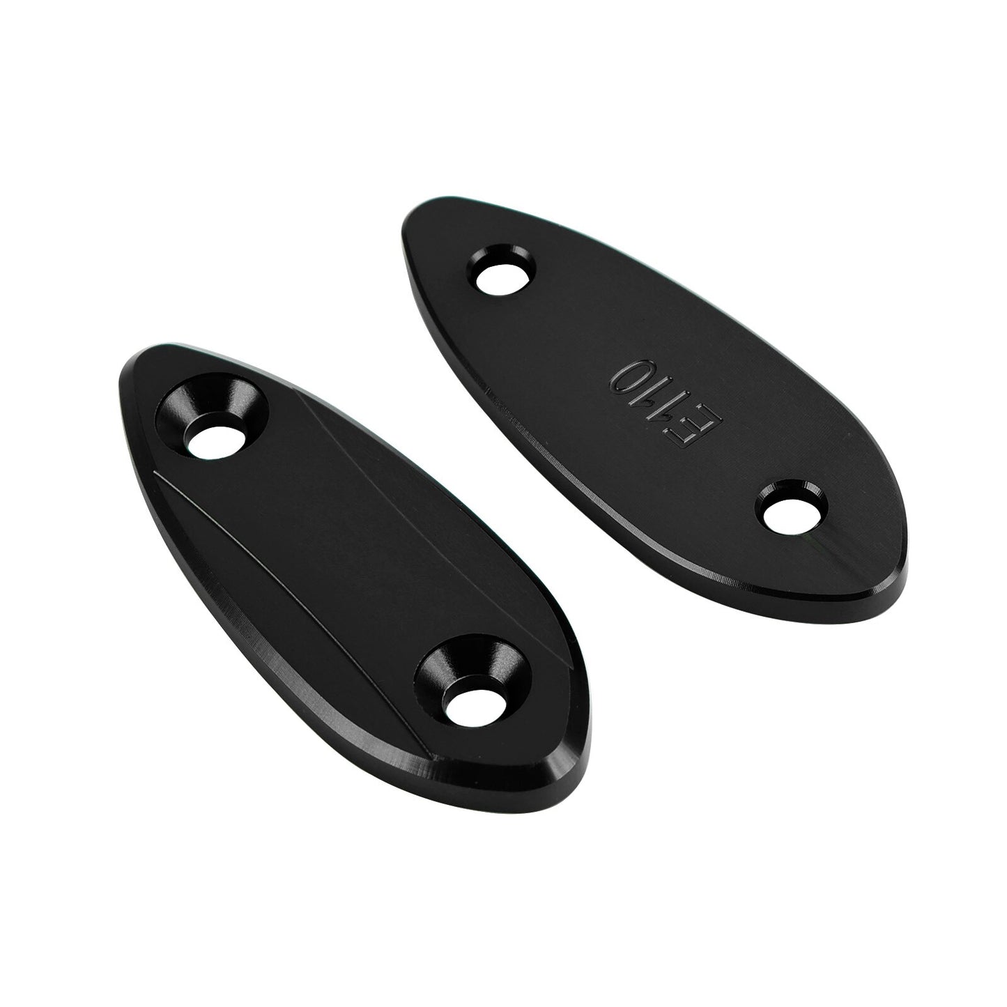 Black mirror delete blanking block off plates fits Kawasaki ZX-6R ZX6R 2009~2012